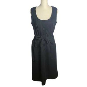 Vintage Liberty Circle Sleeveless Black Dress